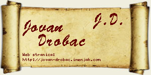 Jovan Drobac vizit kartica